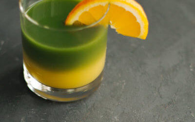 Kihilne matcha-apelsini jook